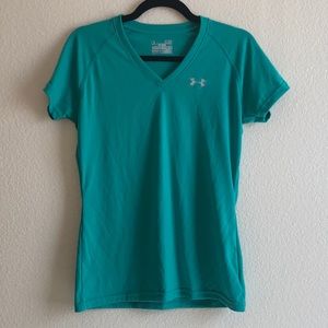 Under Armour Teal Heatgear Shirt Semifitted Small